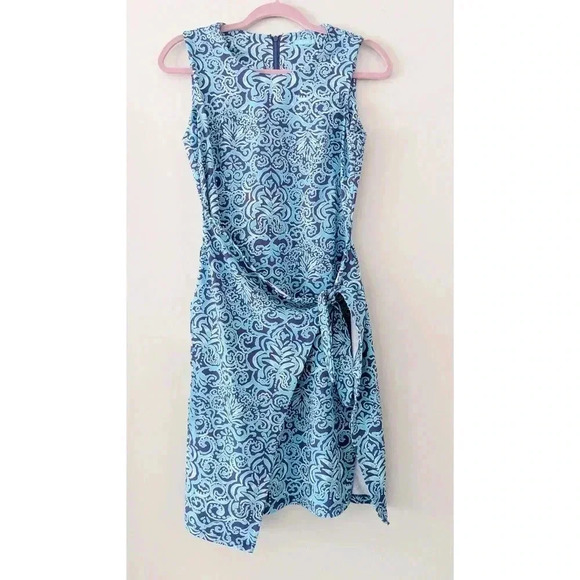 J. McLaughlin Sleeveless Faux Wrap Front Dress - Picture 1 of 8